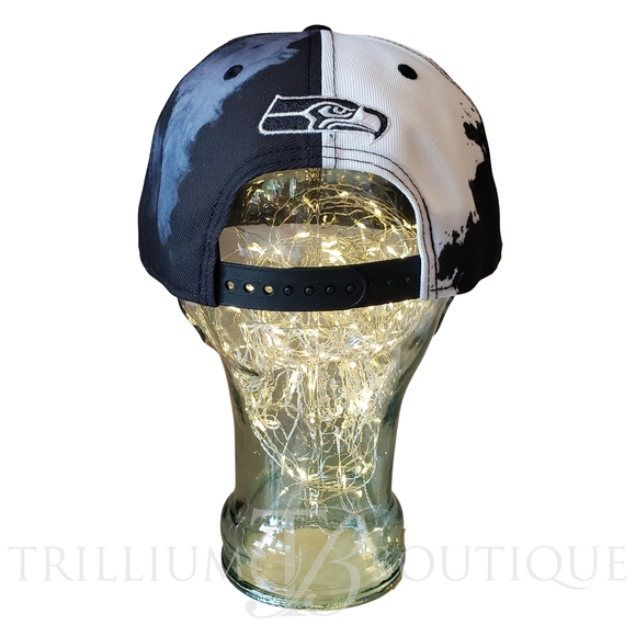 New Era Hat Cap Seattle Seahawks Sideline Ink Dye 9Fifty Black Adjustable NFL - Picture 7 of 7
